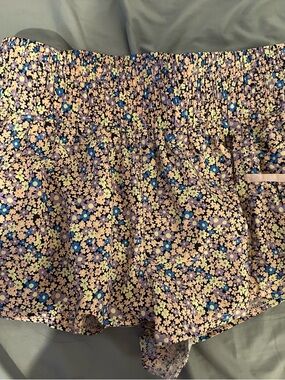 Free People Movement Floral Elastic Waist Shorts